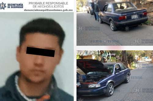 Recuperan en Valle de Bravo, auto robado en Donato Guerra